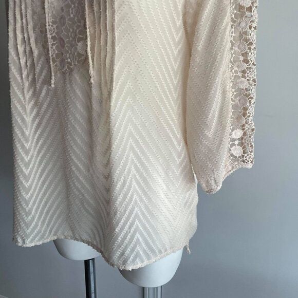 Ivory Boho Blouse by Bila, Size Small - Picture 4 of 8